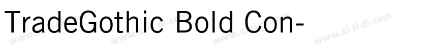 TradeGothic Bold Con字体转换